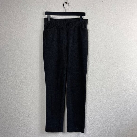 J. Jill Gray Ponte Slim Leg Pants Size Small Pull-On Elastic Waist Stretch - Picture 4 of 9